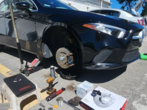 Front Brake Repair at a customer house in Fort Lauderdale | Mobile Brake Repair